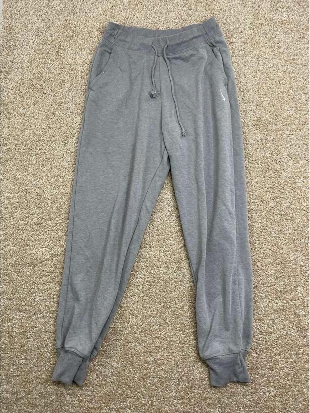 Nike Yoga Dri-FIT Waffle Knit Jogger Pants Women’s Small Gray